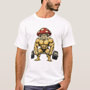 Funny Muscular Mushroom - Bodybuilding Gym  T-Shirt