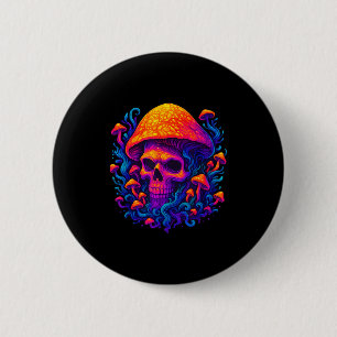 Funny mushroom 6 cm round badge