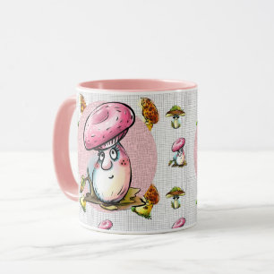 Funny Mushroom Cartoon Mug