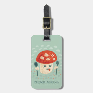 Funny Mushroom Character Crazy Luggage Tag