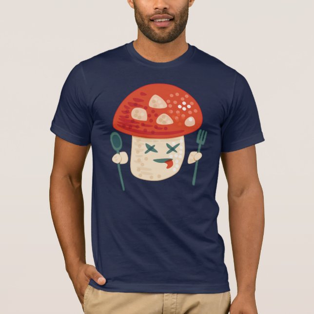 Funny Mushroom Character Poisoned T-Shirt (Front)