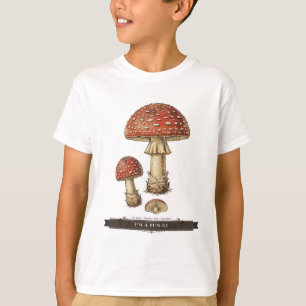 Funny Mushroom for Kids "I'm A Fun-Gi" Vintage Pun T-Shirt