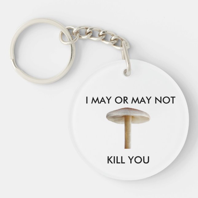 Funny Mushroom  Key Ring (Front)