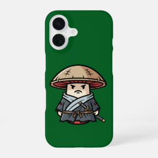 Funny Mushroom Ronin Wandering Samurai Illustratio iPhone 16 Case