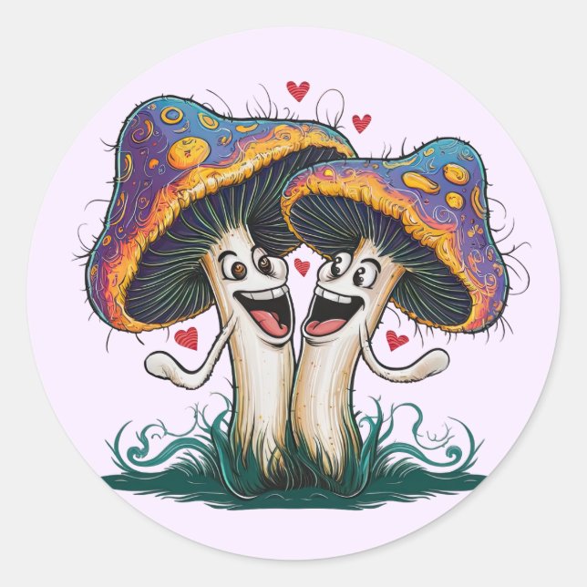 Funny Mushroom Sticker Set (Front)