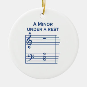 Funny Music A Minor Ceramic Tree Decoration