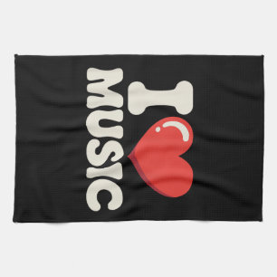 Funny Music Art for Men Women Music Teacher Themed Tea Towel