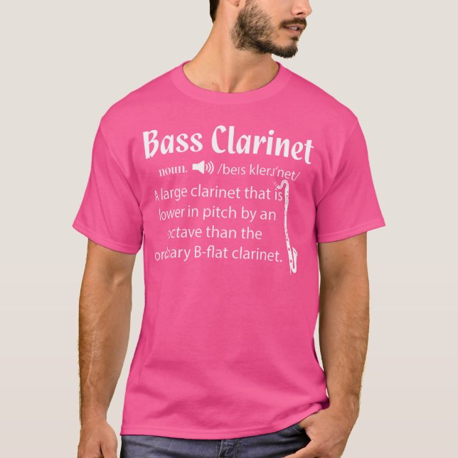 Funny Music Bass Clarinet Noun Definition For Orch T-Shirt (Front)