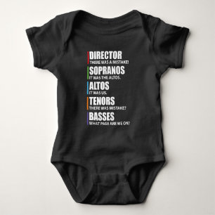 Funny Music Choir Singing Choir Joke Baby Bodysuit