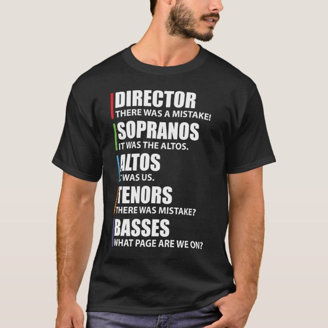 Funny Music Choir Singing Choir Joke T-Shirt (Front)