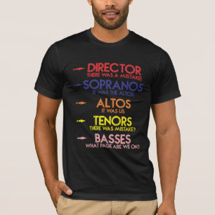 Funny Music Choir Singing Men Kids Choir Joke T-Shirt