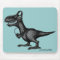 Funny music dinosaur pen ink drawing art mousepad