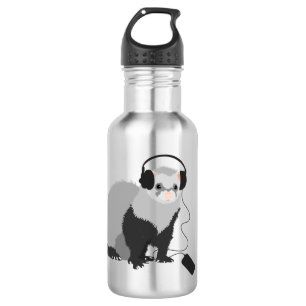 Funny Music Lover Ferret 532 Ml Water Bottle