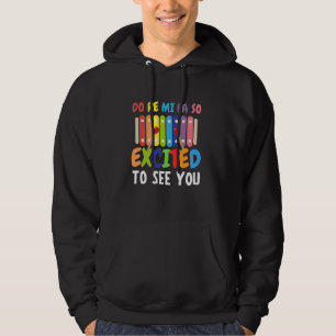 Funny Music Teacher Art For Men Women Back To Scho Hoodie