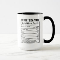 Funny Music Teacher Nutrition Facts School Music