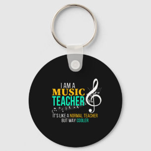 Funny Music Teacher T Shirt Music Teacher Cool Tea Key Ring