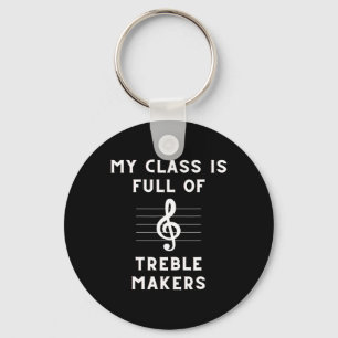 Funny Music Teacher Treble Music Note Key Ring