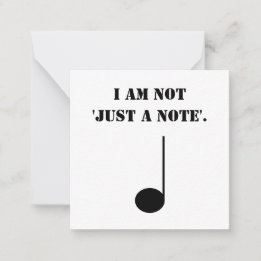 Funny Music Themed Not Just A Card