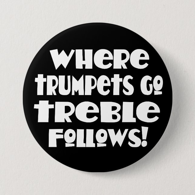 Funny Music Trumpet Button (Front)