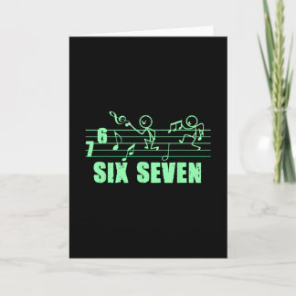 Funny Musical 67 Music Meme Slang Six Seven Music Card