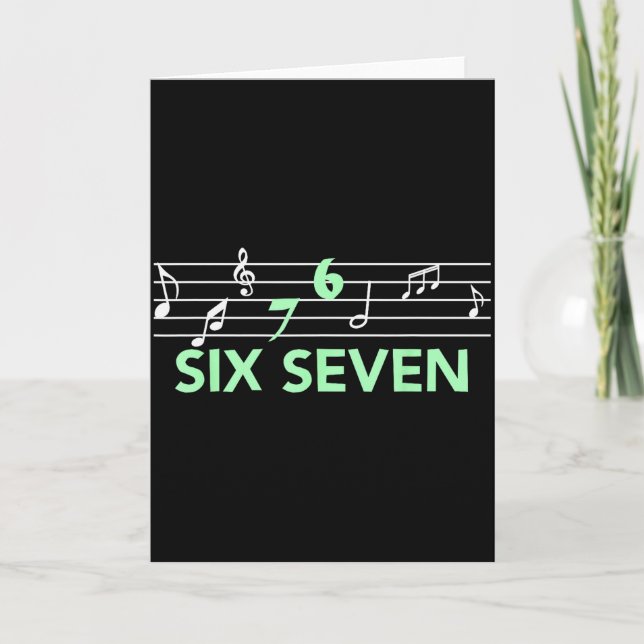 Funny Musical 67 Music Meme Slang Six Seven Music  Card (Front)