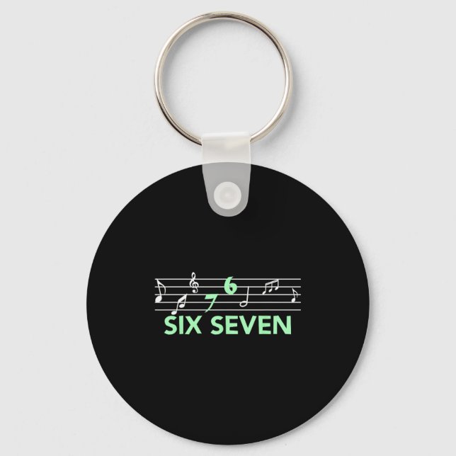 Funny Musical 67 Music Meme Slang Six Seven Music  Key Ring (Front)