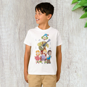 Funny Musical Clown with Dancing Children T-Shirt