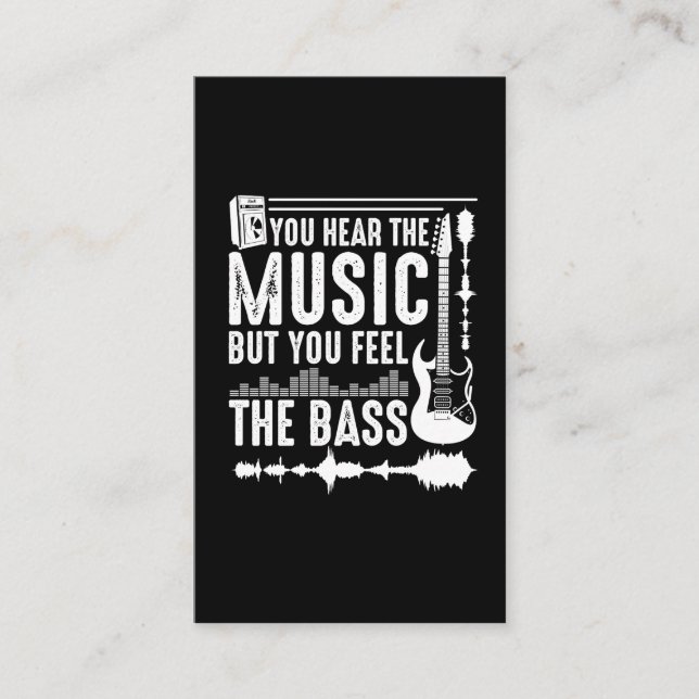 Funny Musician Bass Guitar Player Bass Guitarist Business Card (Front)