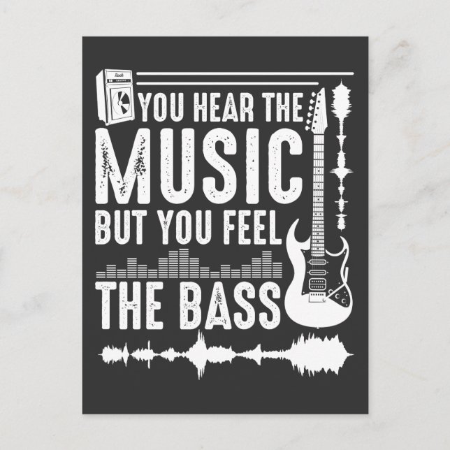 Funny Musician Bass Guitar Player Bass Guitarist Postcard (Front)