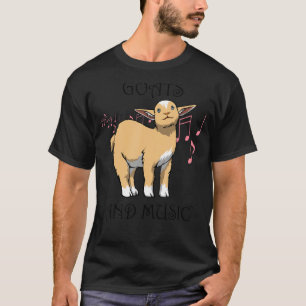 Funny Musician Goat Farm Animal Music T-Shirt