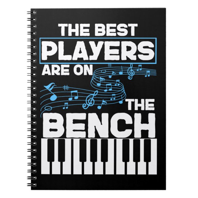 Funny Musician Keyboard Piano Player Notebook (Front)