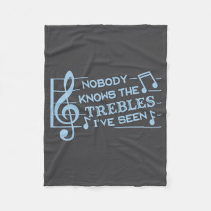 Funny Musicians Treble Joke Pun Music Teachers 2 Fleece Blanket