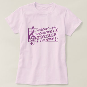 Funny Musicians Treble Joke Pun   Music Teachers 4 T-Shirt