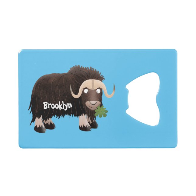 Funny musk ox cartoon illustration (Front (Horizontal))