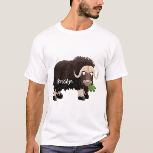 Funny musk ox cartoon illustration T-Shirt