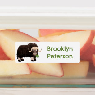 Funny musk ox cartoon personalised