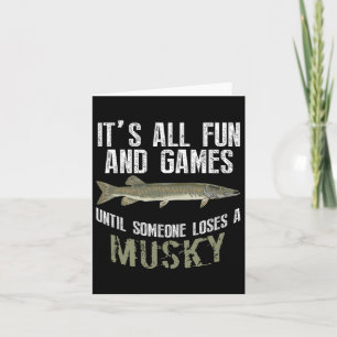 Funny Musky Fishing Muskellunge Freshwater Fish An Card