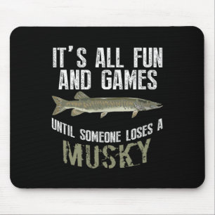 Funny Musky Fishing Muskellunge Freshwater Fish An Mouse Mat