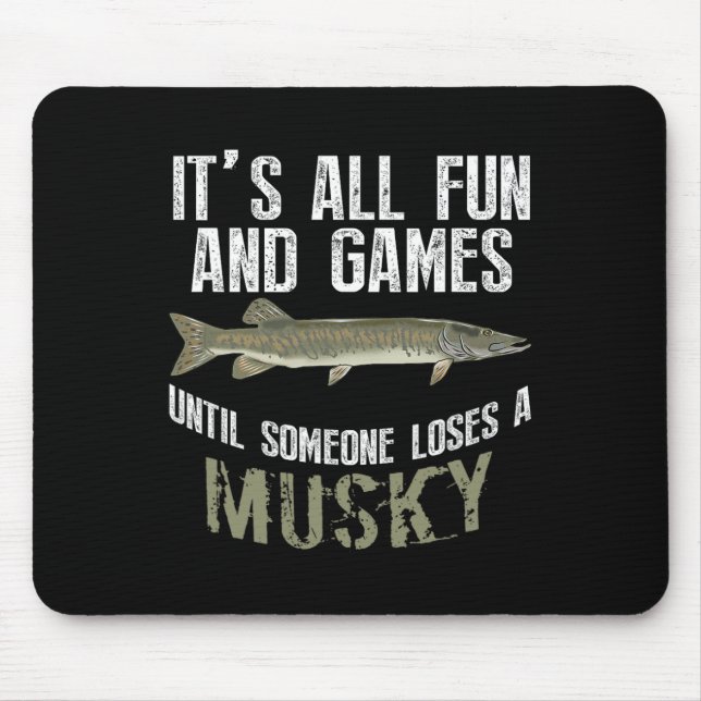 Funny Musky Fishing Muskellunge Freshwater Fish An Mouse Mat (Front)