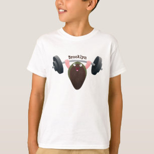 Funny mussel working out cartoon illustration T-Shirt
