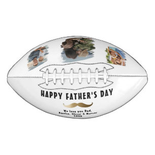 Funny Mustache Happy Father's Day 3 Photo American Football