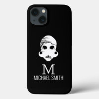 Funny Mustache Monogram