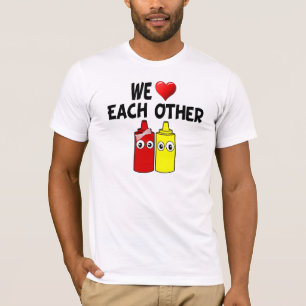 Funny Mustard Ketchup Couple T-Shirt