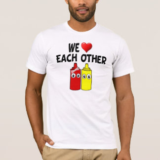 Funny Mustard Ketchup Couple T-Shirt