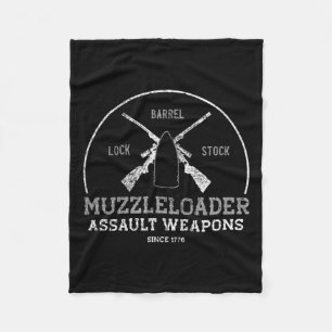 Funny Muzzleloader Accessories Long Range Rifle Sh Fleece Blanket