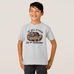 Funny My Ball Python Ate My Home Work Pet Snake T-Shirt