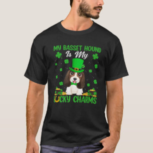 Funny My Basset Hound Is My Lucky Charms St Patric T-Shirt