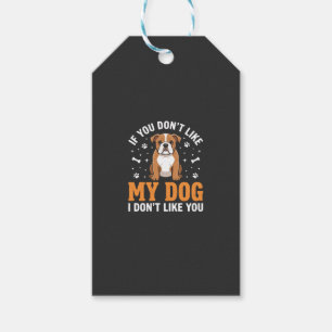 Funny My Dog Bulldog Quote Gift Tags