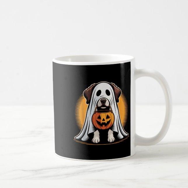 Funny My Dog Is My Boo Halloween Ghost Dog Men Wom Coffee Mug (Right)