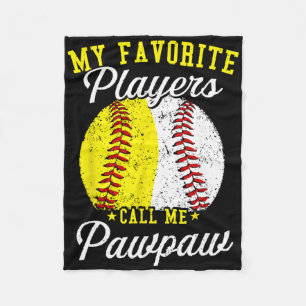 Funny My Favorite Sell Softll Player Calls Me Pawp Fleece Blanket